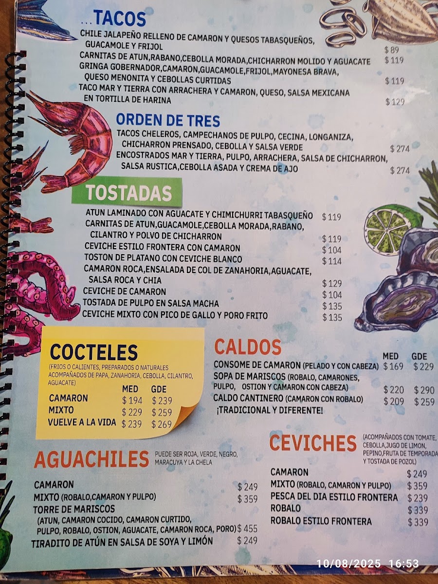 La Chela Marisquería Menu - Image 1