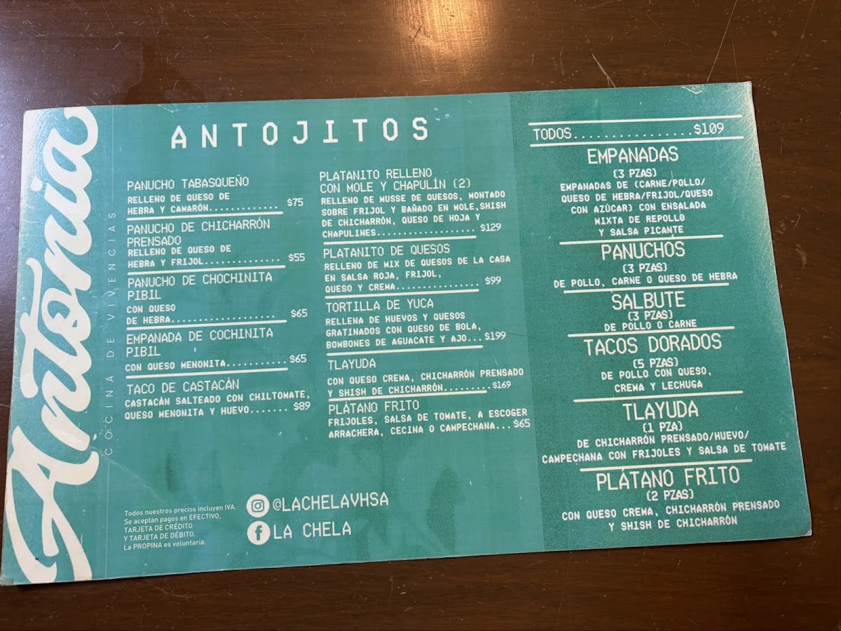 La Chela Marisquería Menu - Image 2